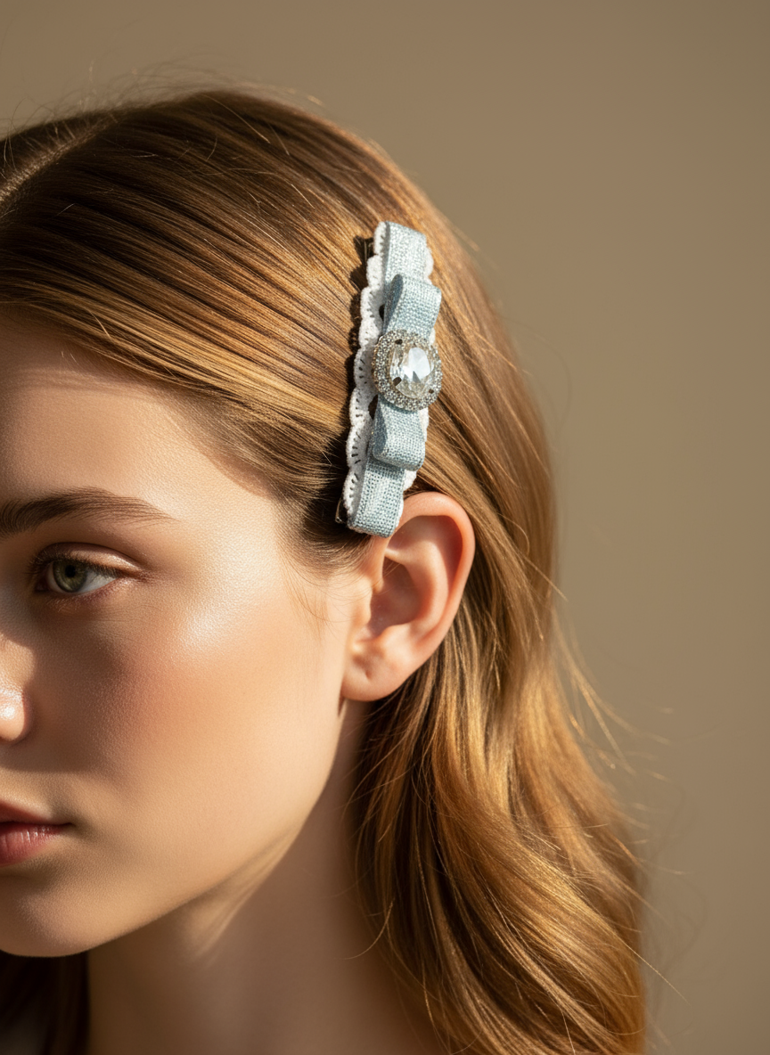 Lillian Shiny Bow Clip