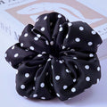 Large Dahlia Polka Mulberry Silk Scrunchies
