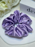 Medium Dahlia Mulberry Silk Scrunchies