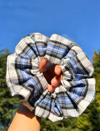 XL Blue Gingham Scrunchies
