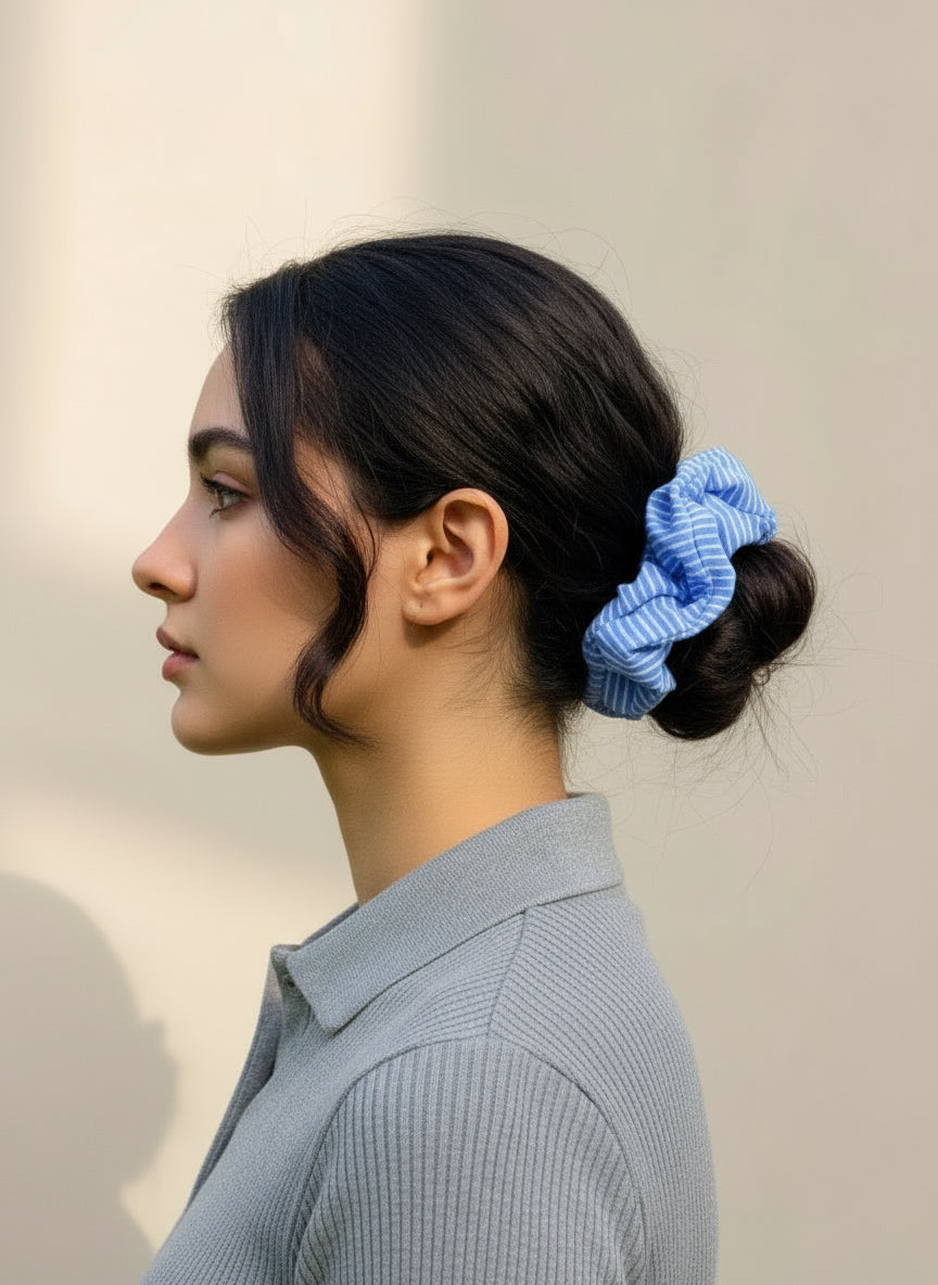 XL Una Striped Poplin Scrunchies
