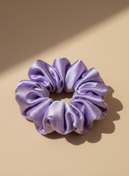 Medium Dahlia Mulberry Silk Scrunchies
