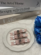 Jade 2 tone Organza Flat Bow