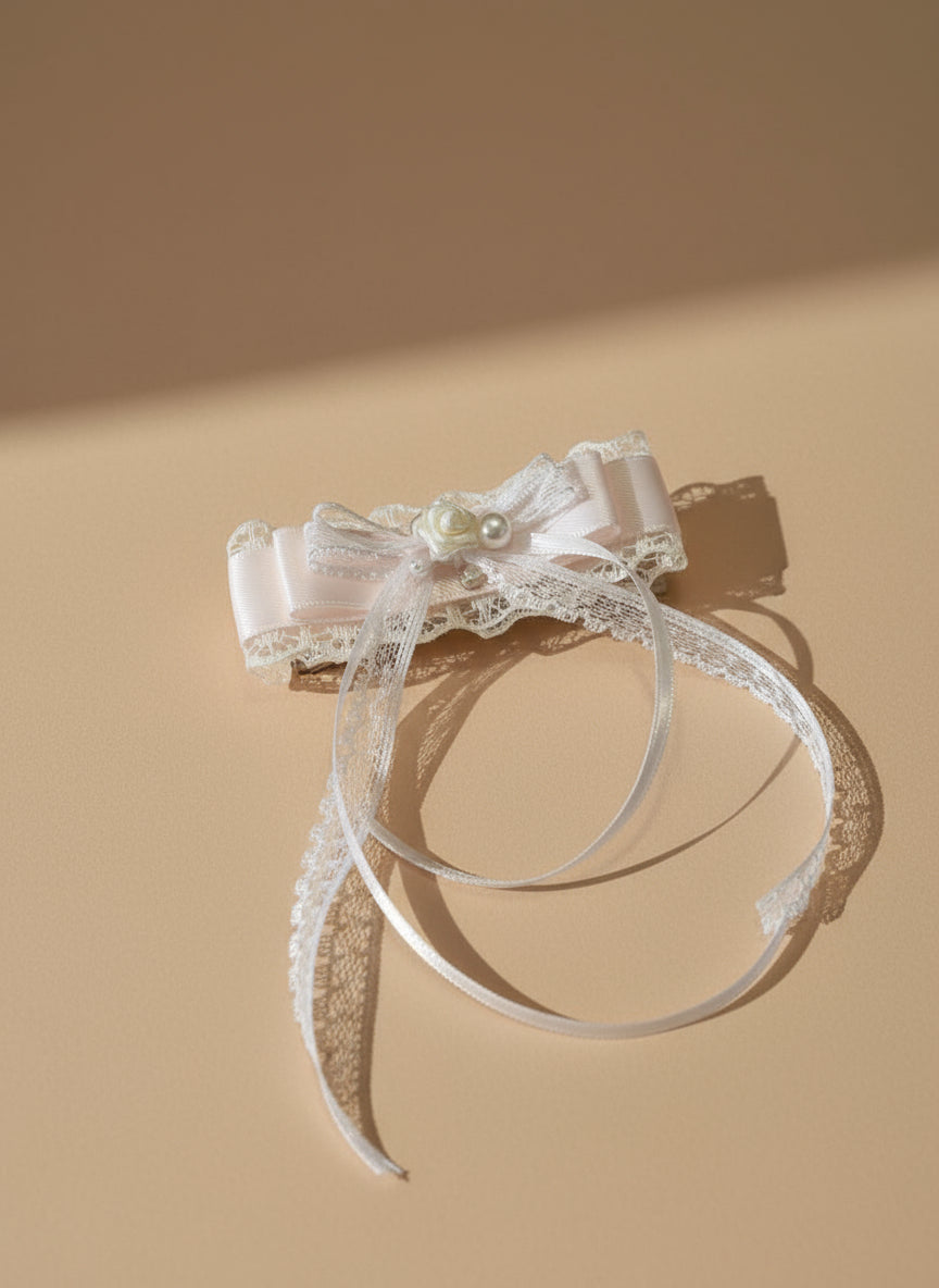 Nœud plat en dentelle Amelia Fleur