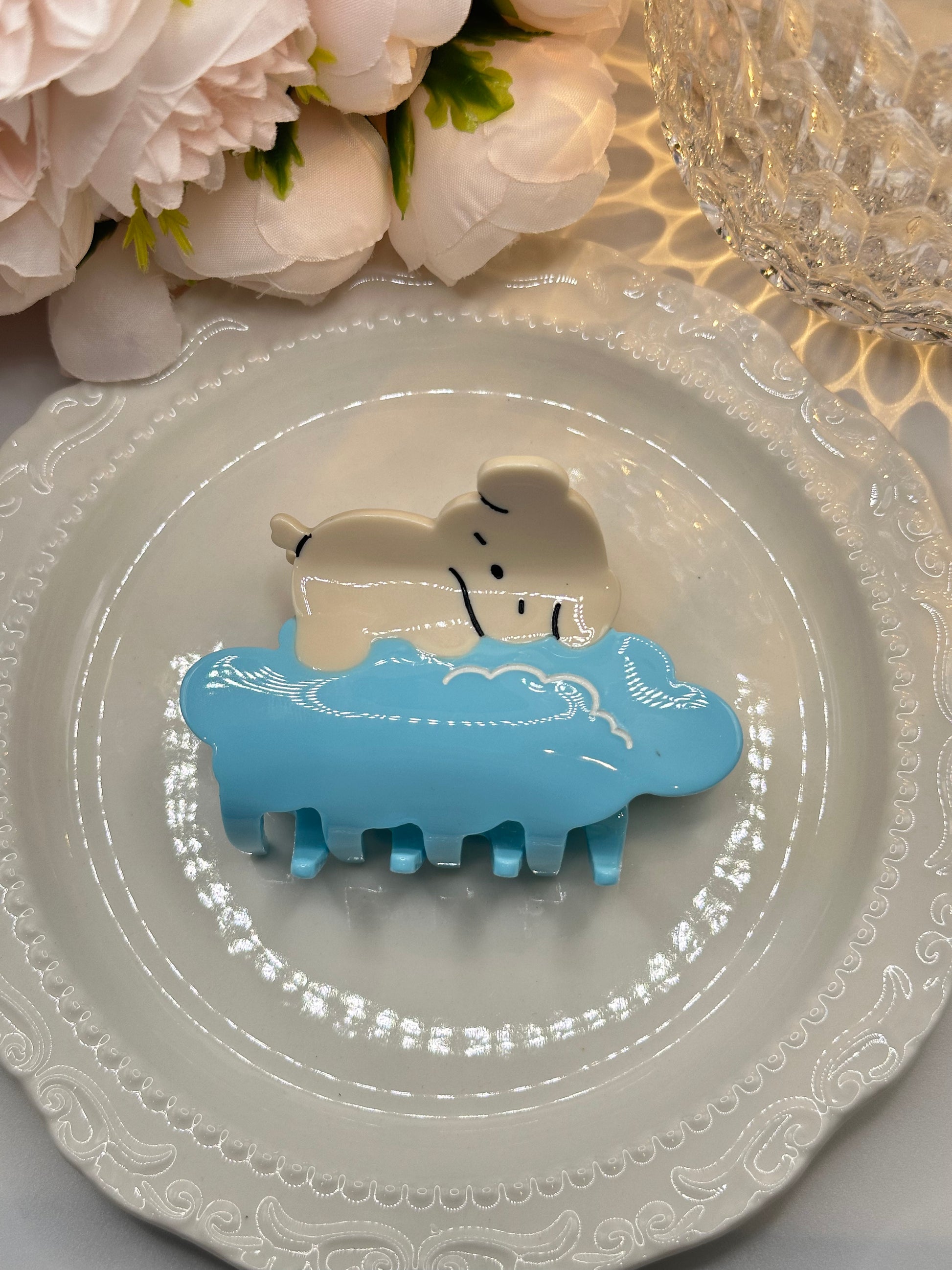 Griffe de chien duveteuse et endormie