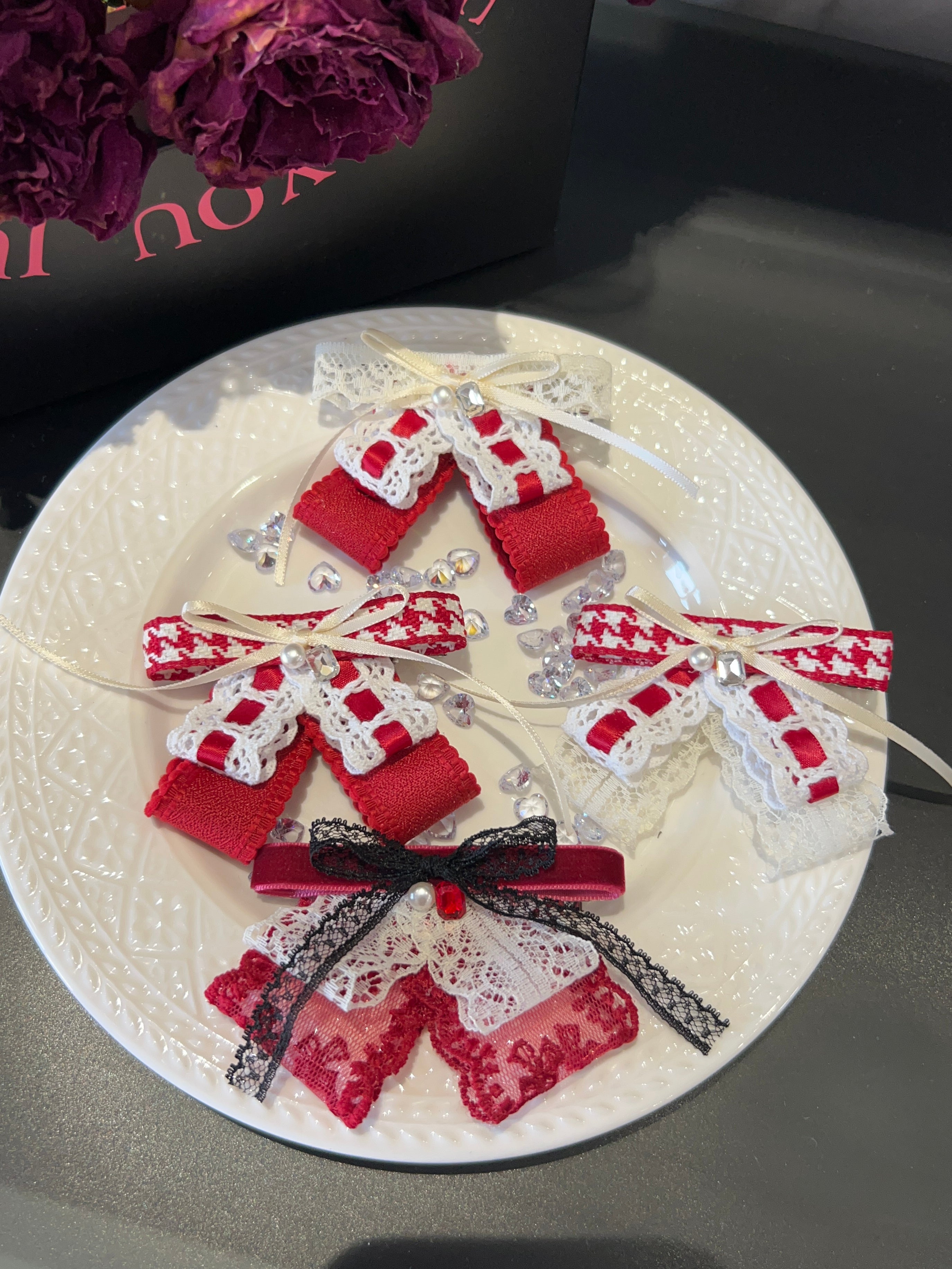 Ruby French-lace  Sailor Bow