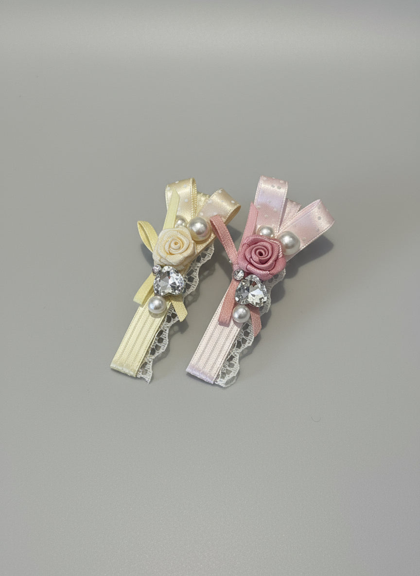 Hailey Rose Polka-Dot  Flat Bow