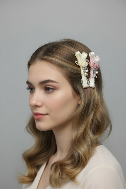Nœud plat à pois Hazel Rose