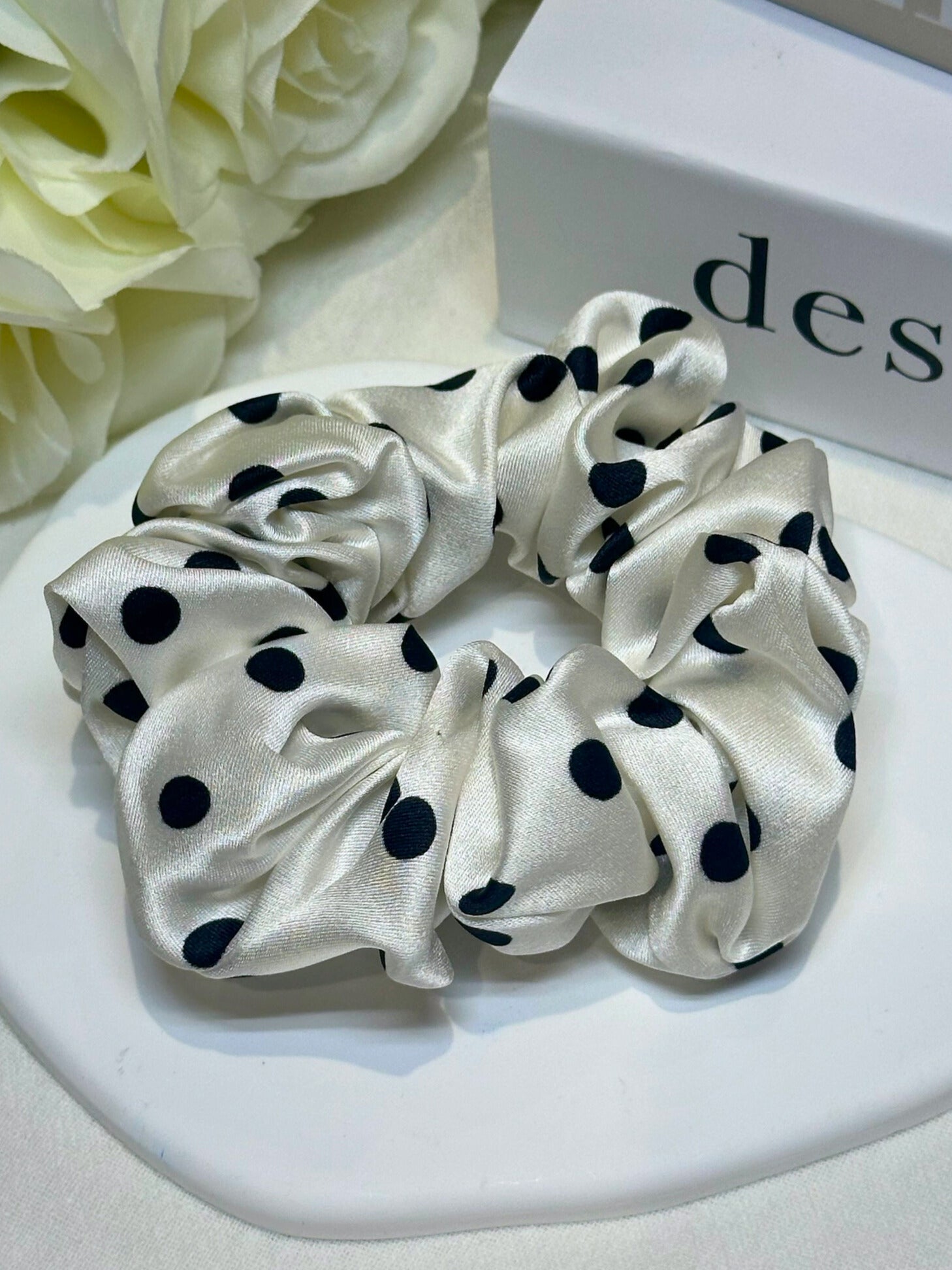 Medium Dahlia Mulberry Silk Scrunchies