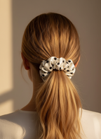 Medium Dahlia Mulberry Silk Scrunchies