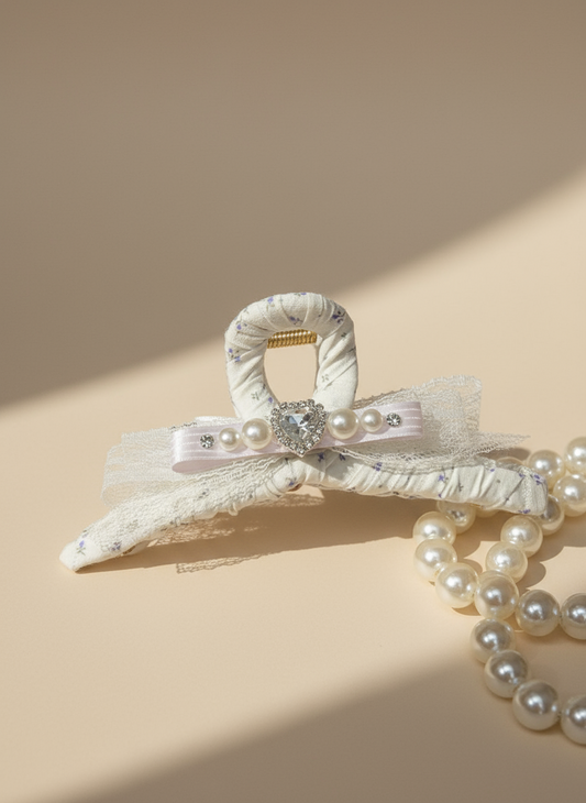 Jessie Floral Bejewelled Lace Hair Claw