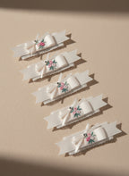 Hibiscus Embroidery Lace Flat Bow