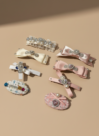 Anabelle Tweed Bejewelled Clip