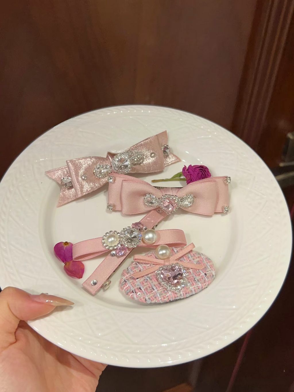 Anabelle Tweed Bejewelled Clip