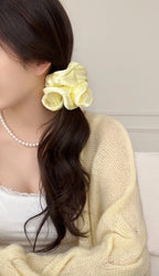 Vibrant Yellow Organza Scrunchies