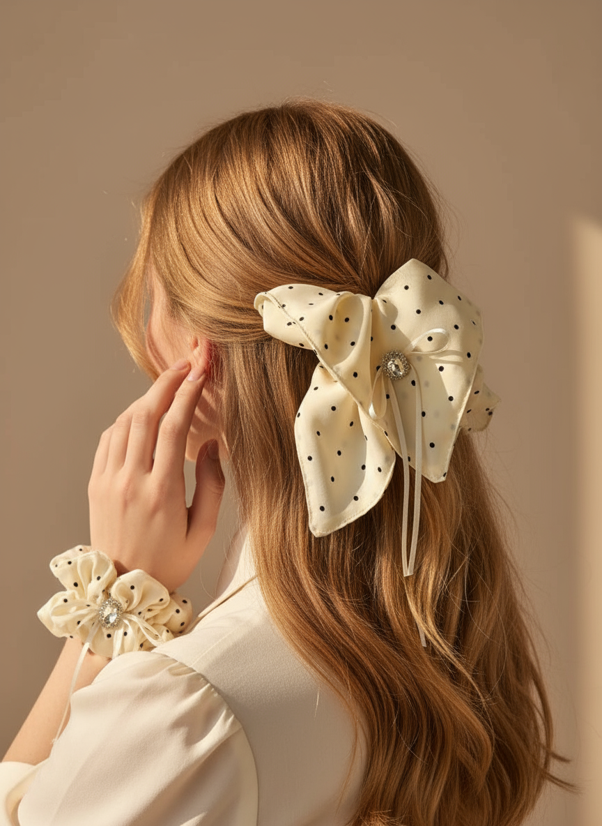 Polka Square Handkerchief Scrunchies