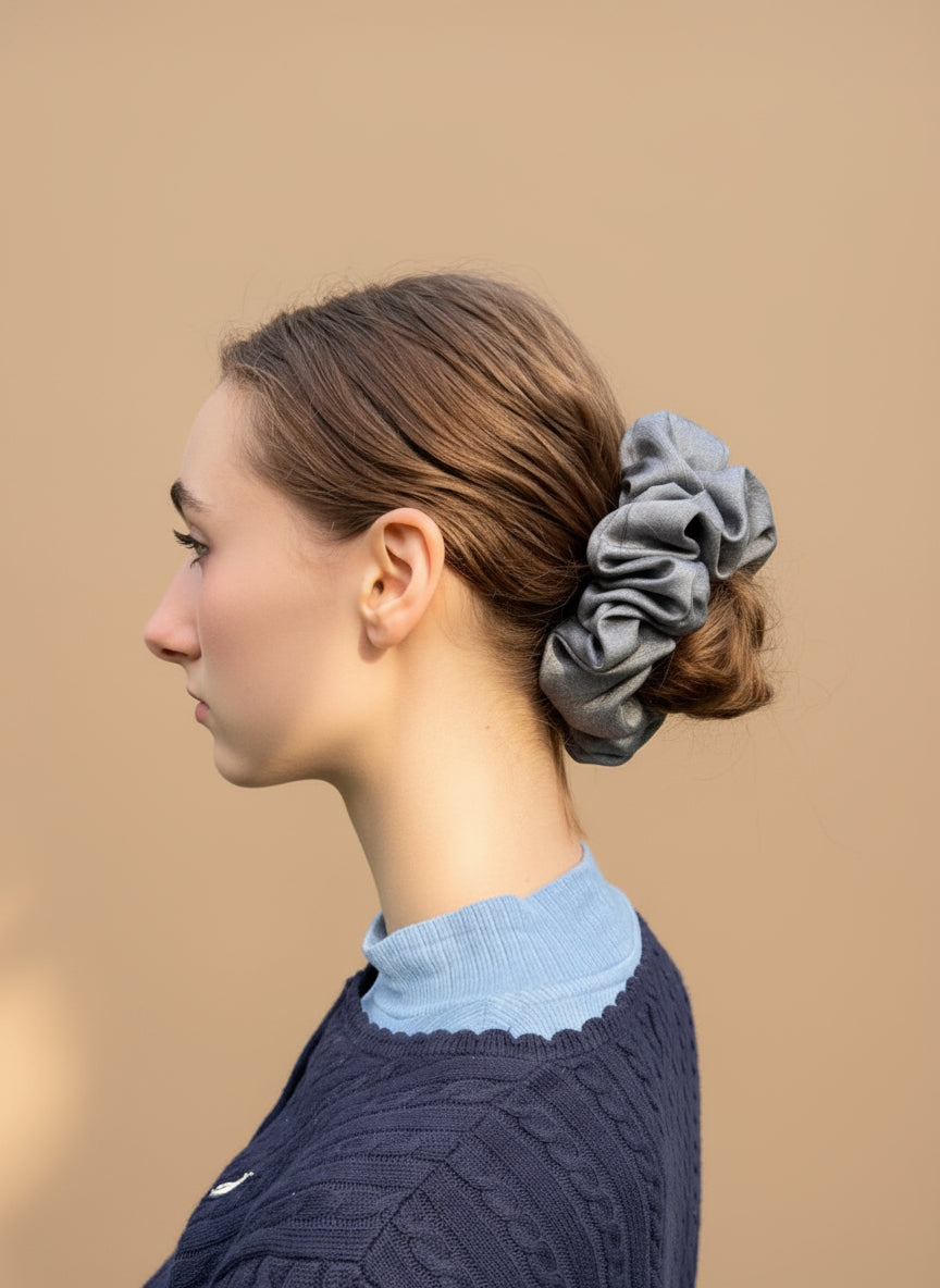 Large Sylvie Checkered Scrunchies