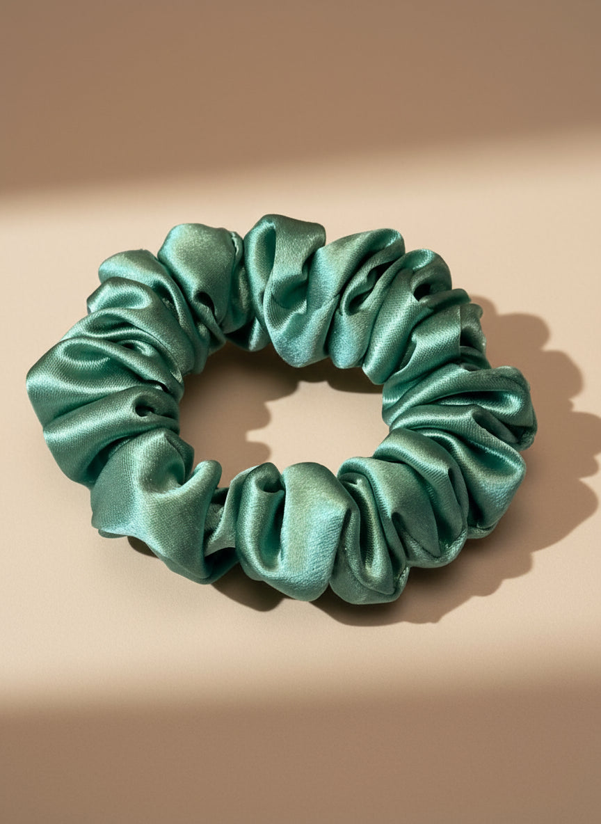 Small Dahlia Mulberry Silk Scrunchies