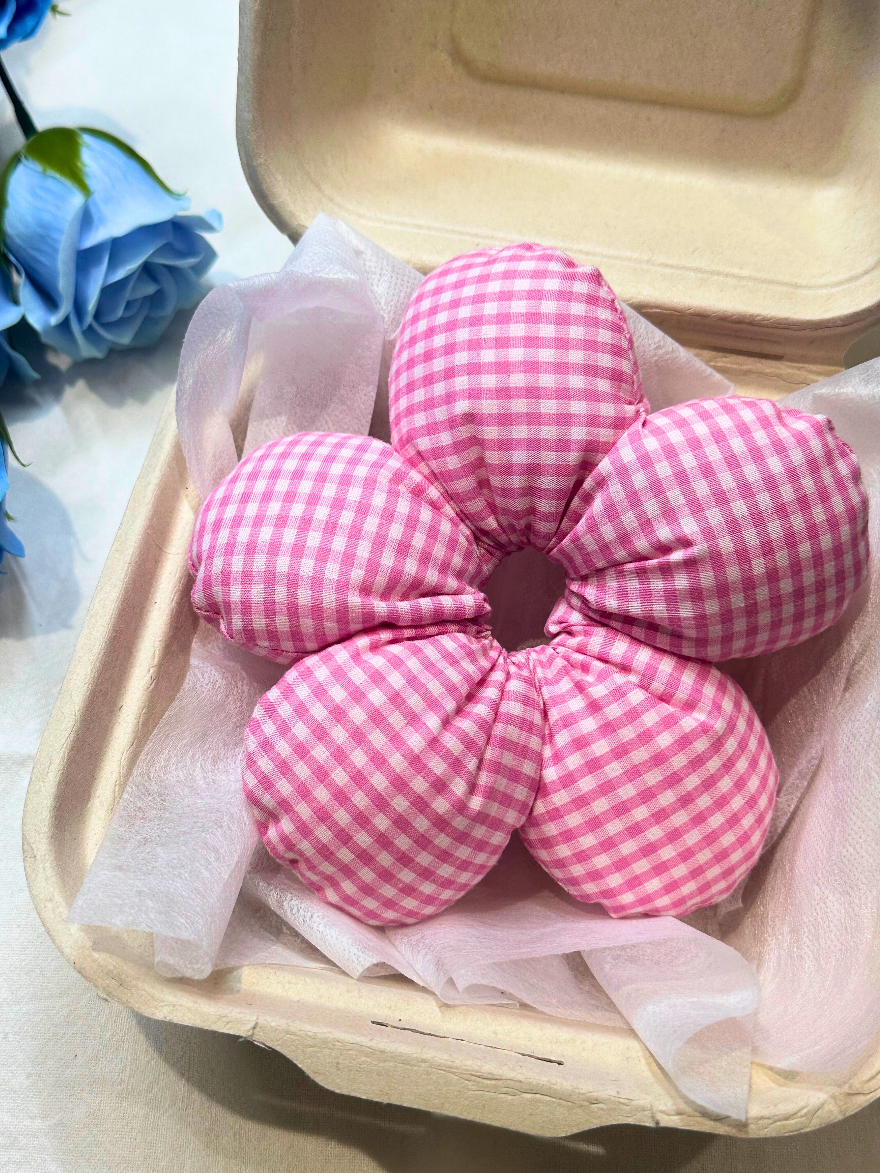 Poppy Flower Scrunchies