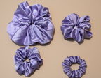 Dahlia Mulberry Silk Scrunchies Package