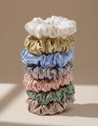 Small Dahlia Mulberry Silk Scrunchies