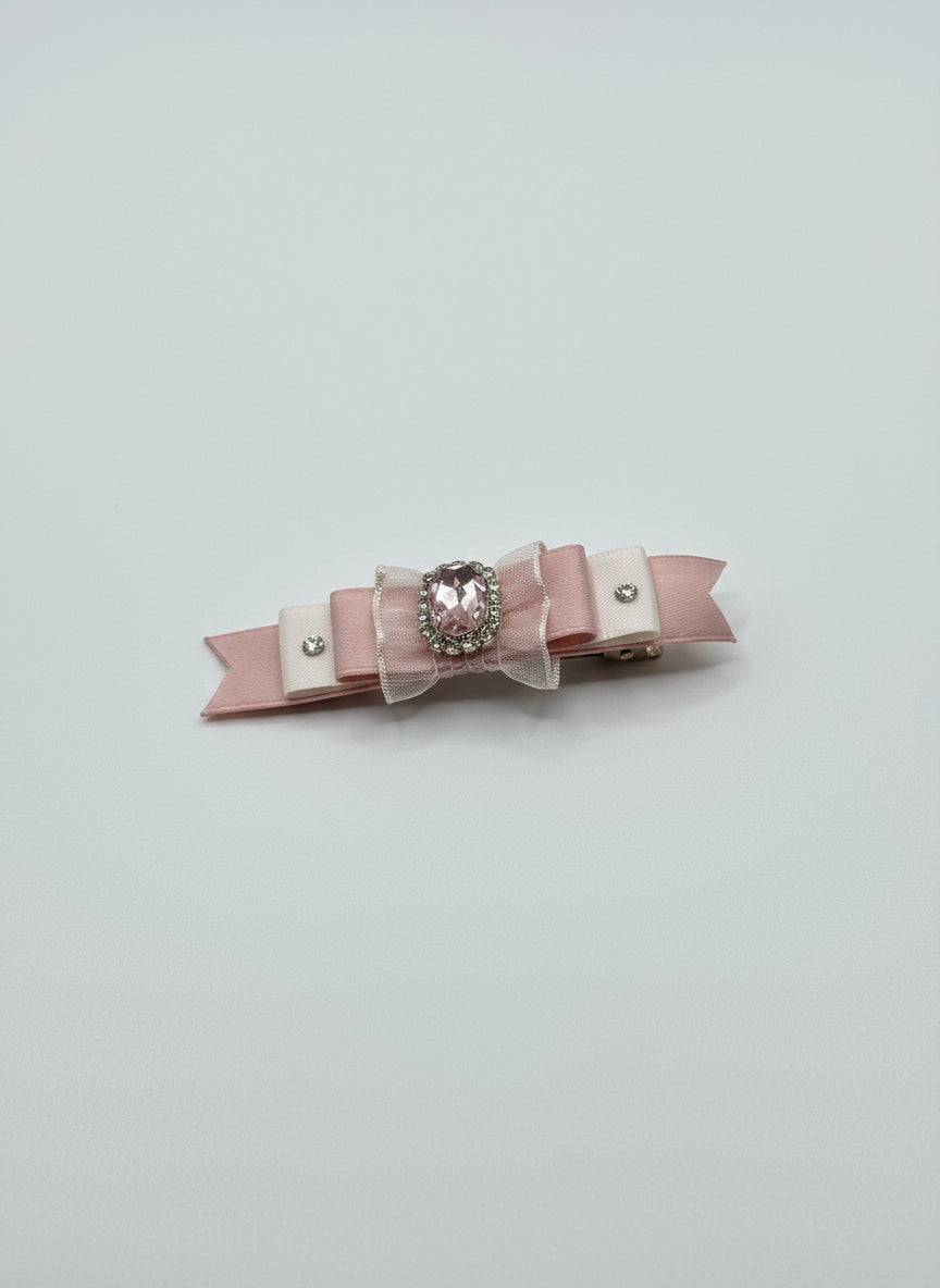 Jade 2 tone Organza Flat Bow