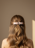 Jade 2 tone Organza Flat Bow