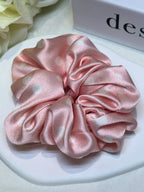 Medium Dahlia Mulberry Silk Scrunchies