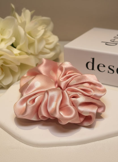 Medium Dahlia Mulberry Silk Scrunchies