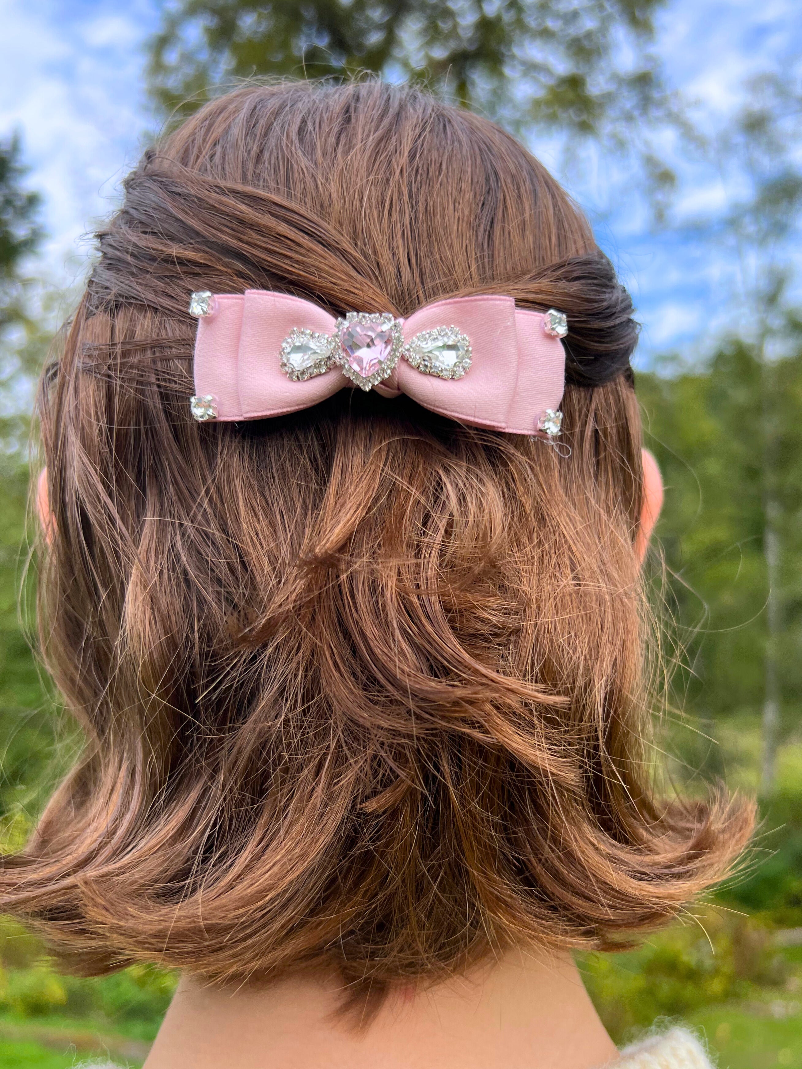 Abigail Swarovski Flat Double Bow