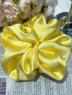 X-Large Dahlia Polka Dots Scrunchies