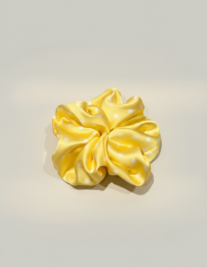 X-Large Dahlia Polka Dots Scrunchies