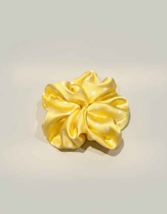 X-Large Dahlia Polka Dots Scrunchies