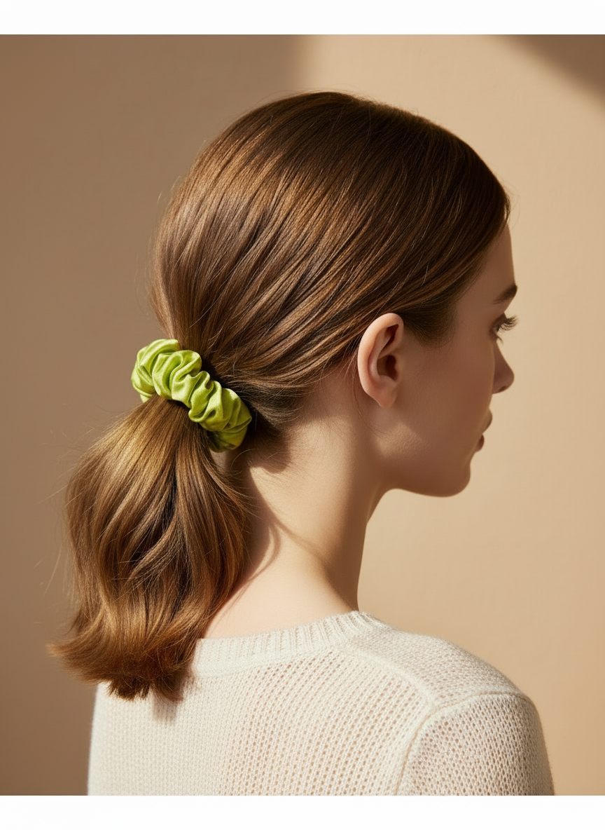 XS Dahlia mulberry Silk Scrunchies