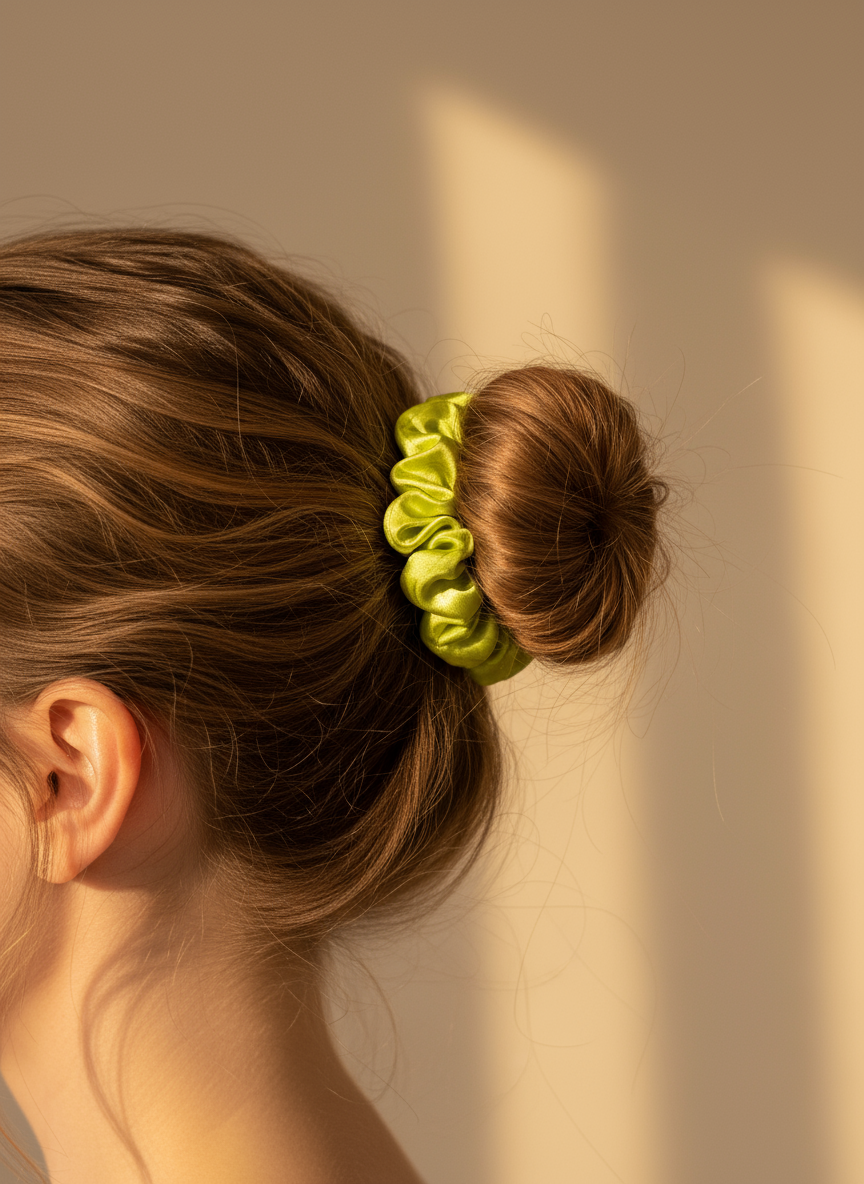 XS Dahlia mulberry Silk Scrunchies