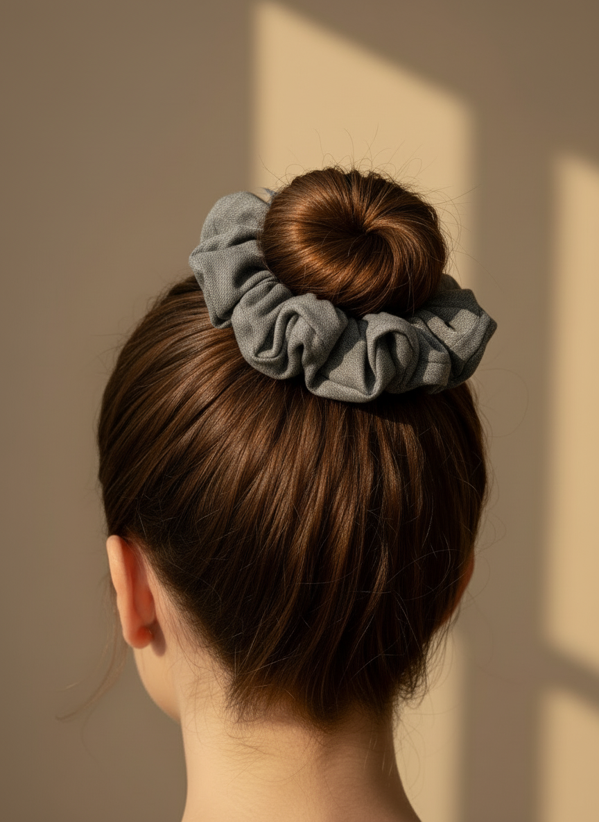 Large Sylvie Checkered Scrunchies