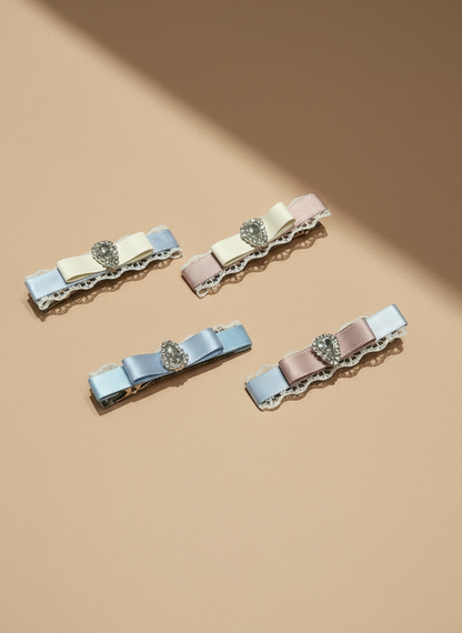 Lyra Tear Diamonds Flat Bow