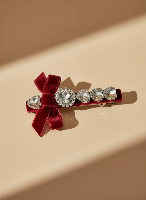 Ariel Velvet Bejewelled Clip