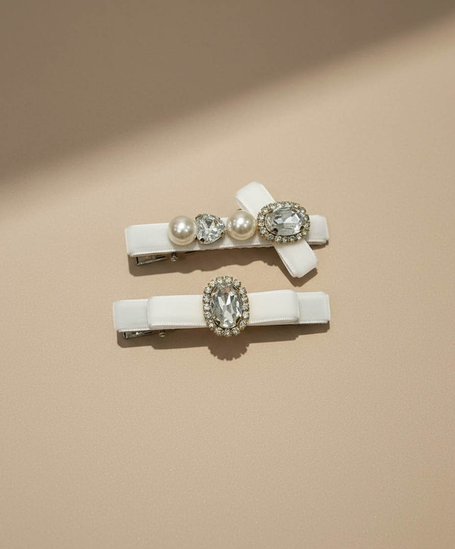 Iris Velvet Clips Combo