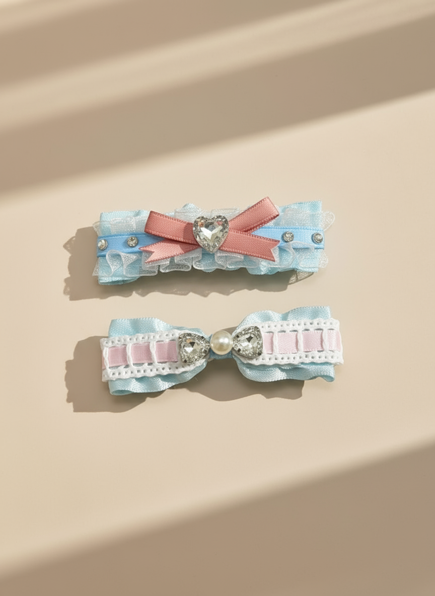 Valerie Hearted Colorblock Bow
