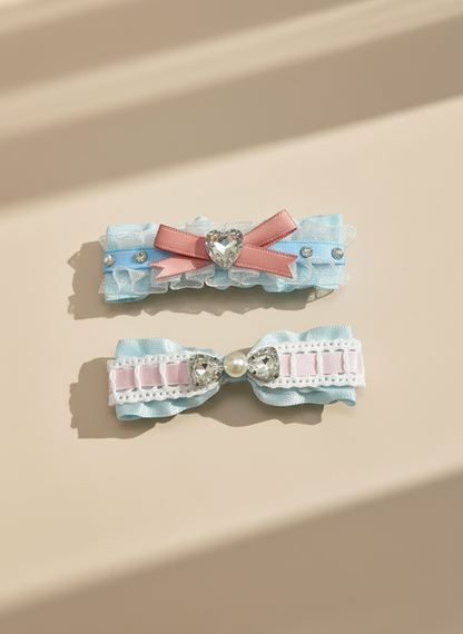 Valerie Hearted Colorblock Bow