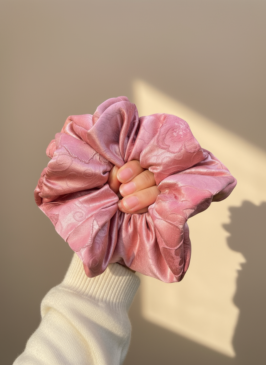 XL Coral Xiang Yun Scrunchies