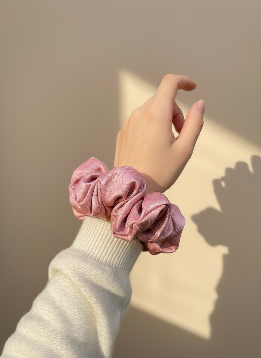 XL Coral Xiang Yun Scrunchies