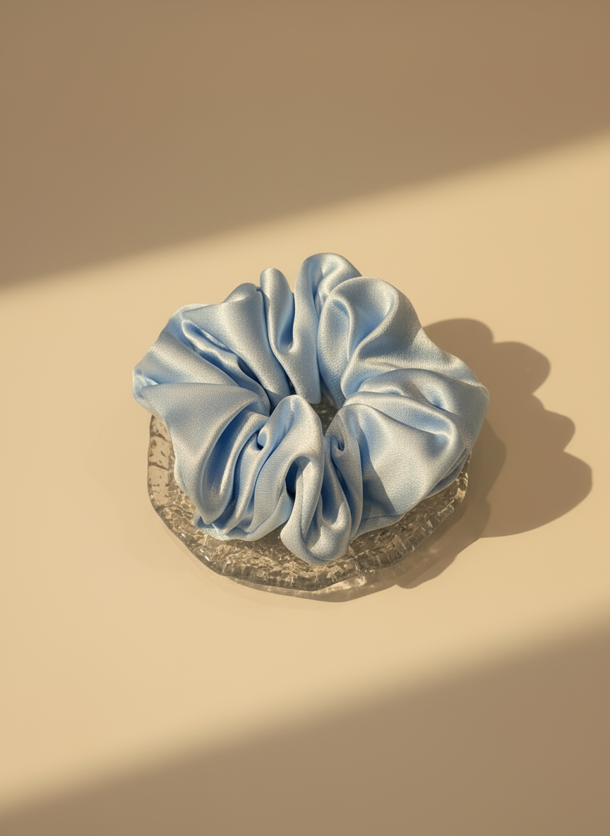 Medium Dahlia Mulberry Silk Scrunchies