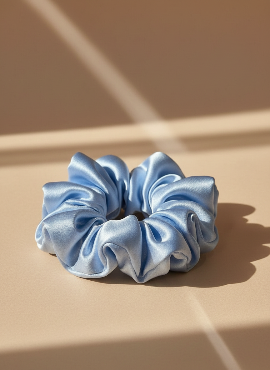 Medium Dahlia Mulberry Silk Scrunchies