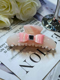 Large Pinky Bow Hair Claw