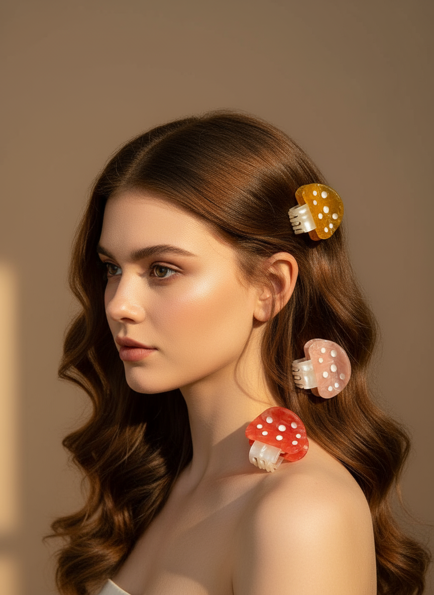 Small Mushroom Hair Claw