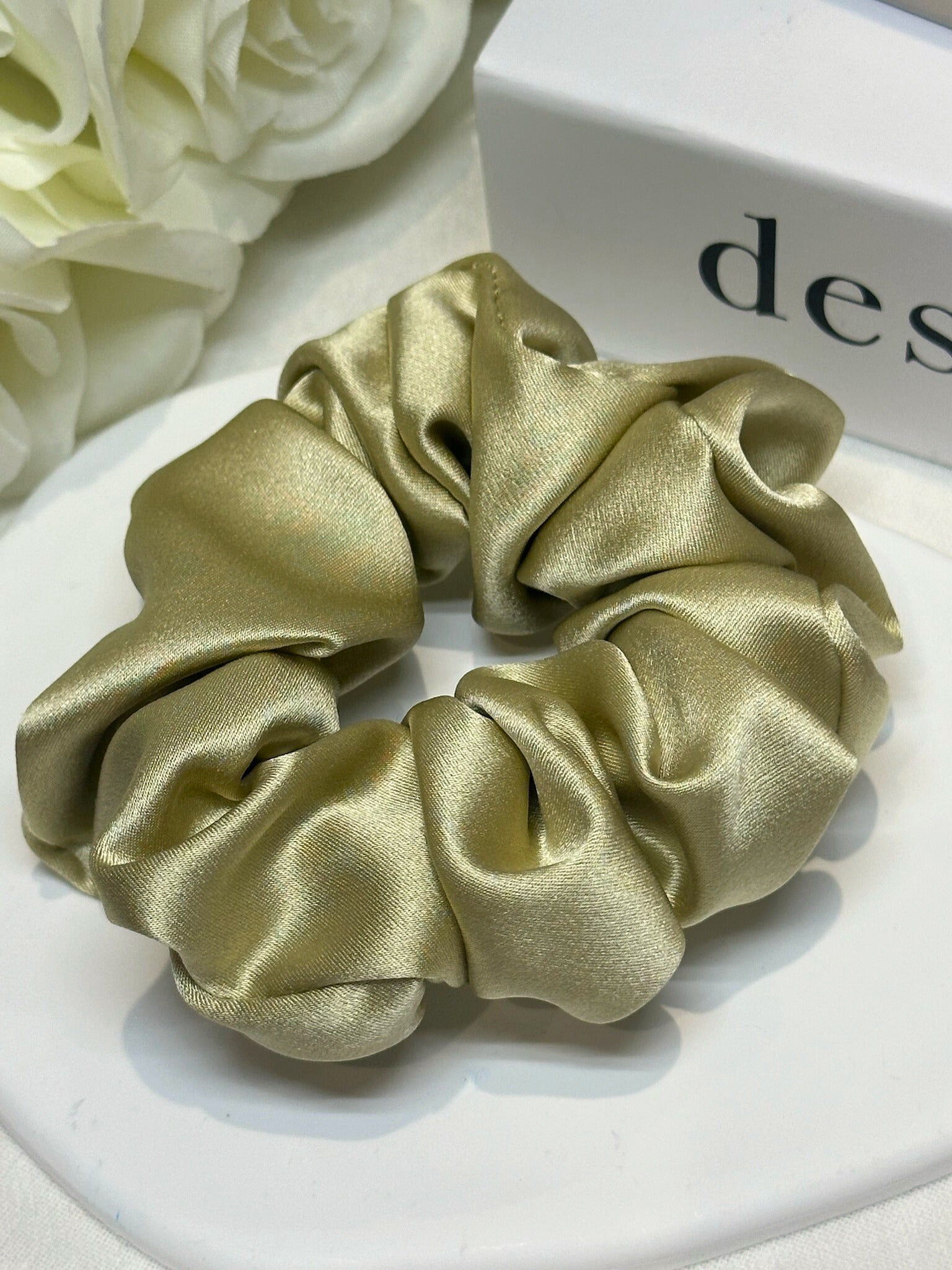Medium Dahlia Mulberry Silk Scrunchies