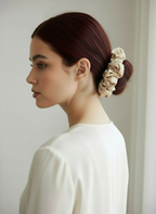 X-Large Dahlia Mulberry Silk Scrunchies
