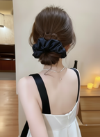 Medium Dahlia Mulberry Silk Scrunchies